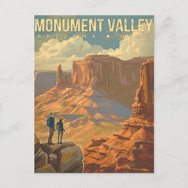 Monument Valley, Arizona Vintage Postcard (Front)