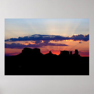 Monument Valley at Sunrise Poster