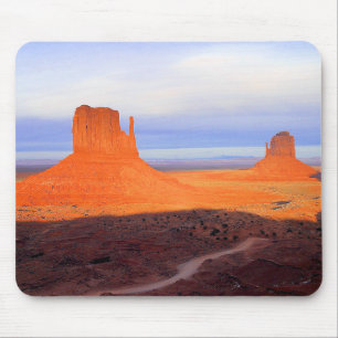 Monument Valley at sunset Mouse Mat