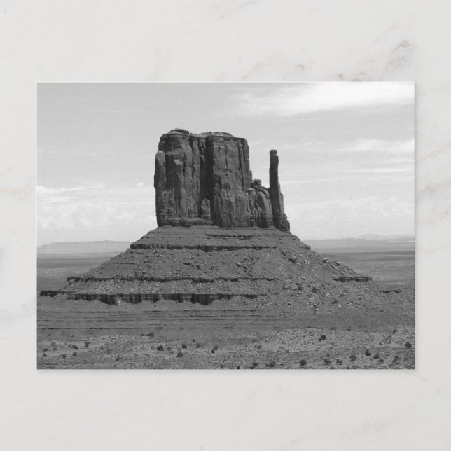 Monument Valley (black and white) Postcard (Front)