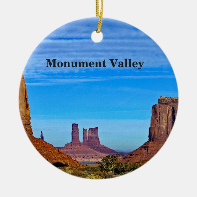 Monument Valley Ceramic Tree Decoration (Front)