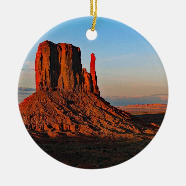 Monument Valley Christmas Ceramic Tree Decoration (Front)