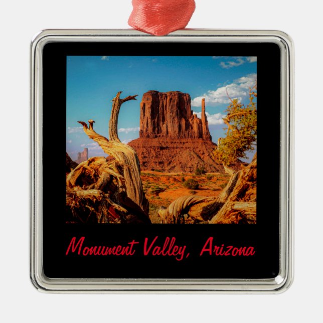 Monument Valley Christmas  Framed Metal Tree Decoration (Front)
