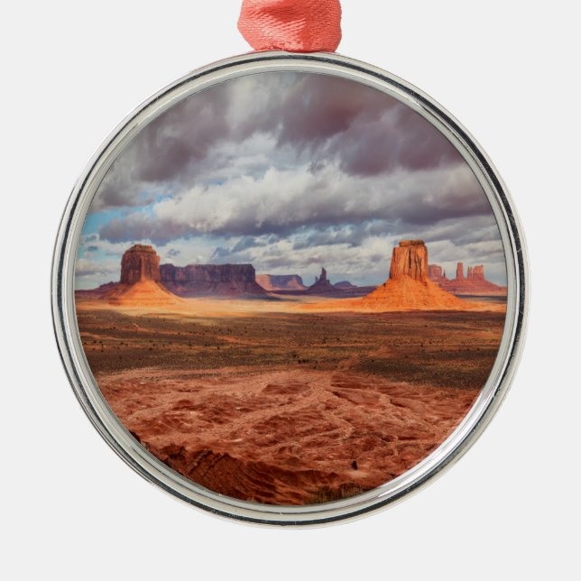 Monument valley landscape, AZ Metal Tree Decoration (Front)