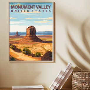 Monument Valley National Park Desert Landscape Poster