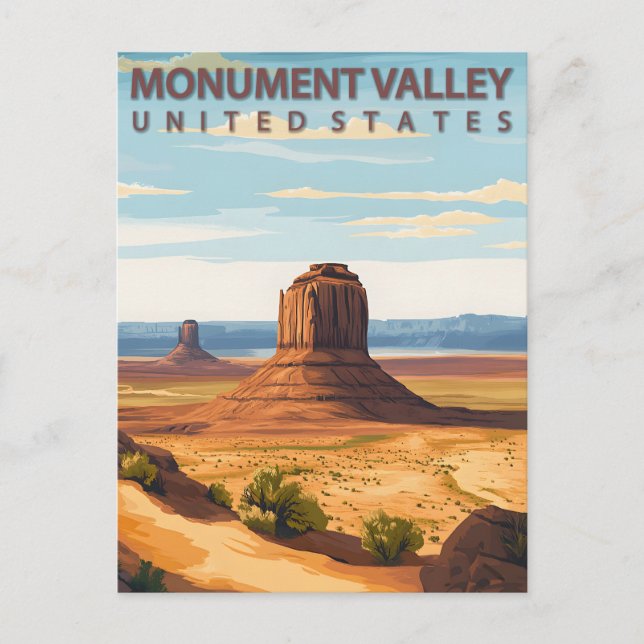 Monument Valley Navajo Nation Vintage Postcard (Front)