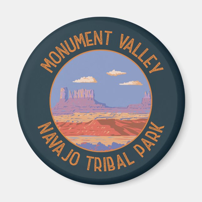 Monument Valley Navajo Tribal Park Travel Vintage Magnet (Front)