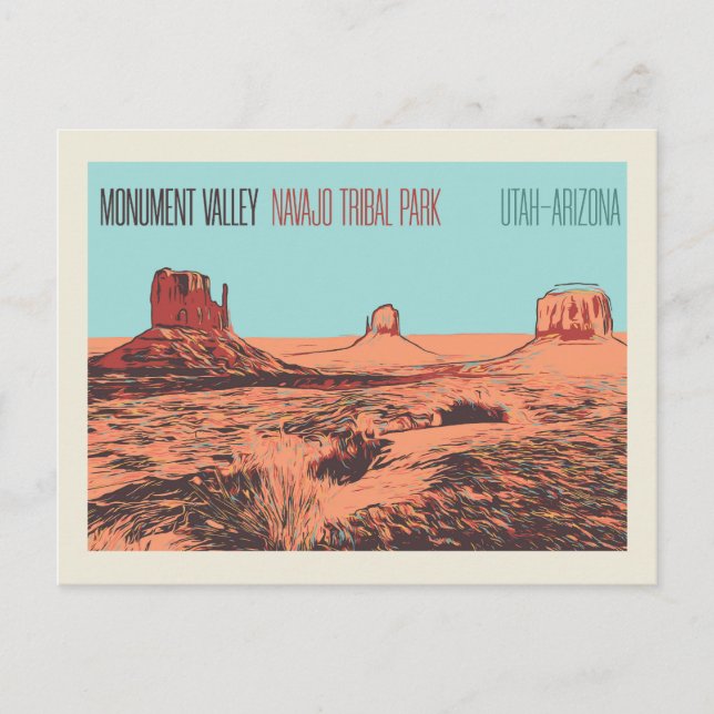 Monument Valley, Navajo Tribal Park Utah, Arizona  Postcard (Front)
