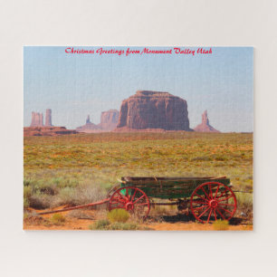 Monument Valley Utah.Christmas Greetings Jigsaw Puzzle