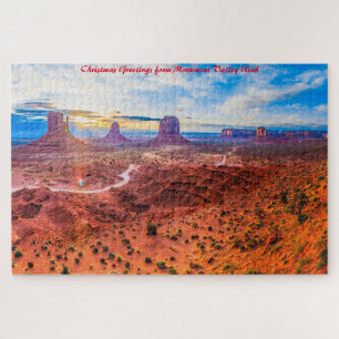 Monument Valley Utah. Christmas Greetings Jigsaw Puzzle