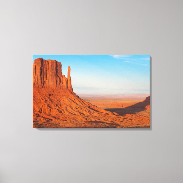 Monument Valley Utah desert mittens in panoramic Canvas Print (Front)