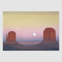 Monument Valley, Yoshida, Woodcut
