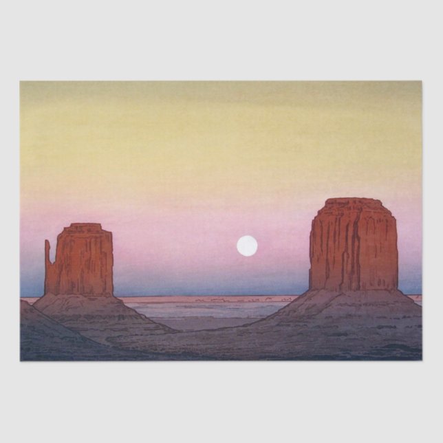 Monument Valley, Yoshida, Woodcut Tissue Paper (Front)