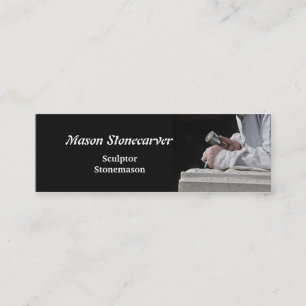 Monumental stonemason at work mini business card