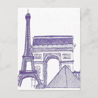 Monumentos de Paris Postcard