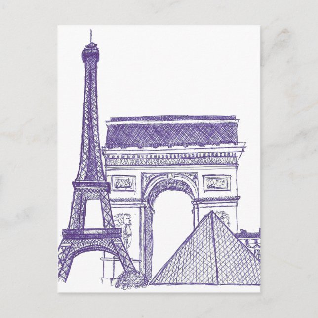 Monumentos de Paris Postcard (Front)