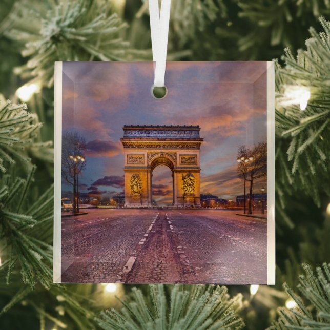 Monuments | Arc de Triomphe, Paris France Glass Tree Decoration (Insitu)