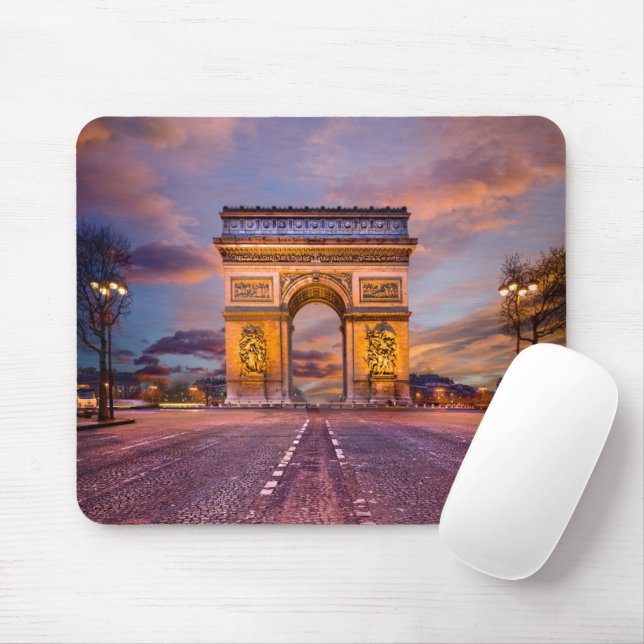 Monuments | Arc de Triomphe, Paris France Mouse Mat (With Mouse)