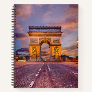 Monuments   Arc de Triomphe, Paris France Notebook
