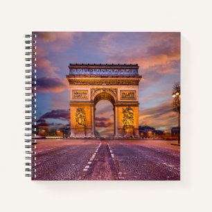 Monuments Arc de Triomphe, Paris France Notebook