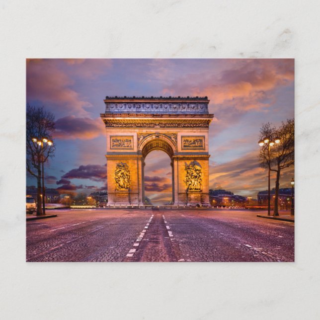 Monuments | Arc de Triomphe, Paris France Postcard (Front)
