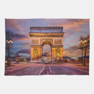 Monuments   Arc de Triomphe, Paris France Tea Towel