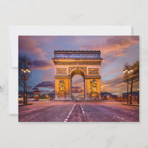 Monuments   Arc de Triomphe, Paris France Thank You Card