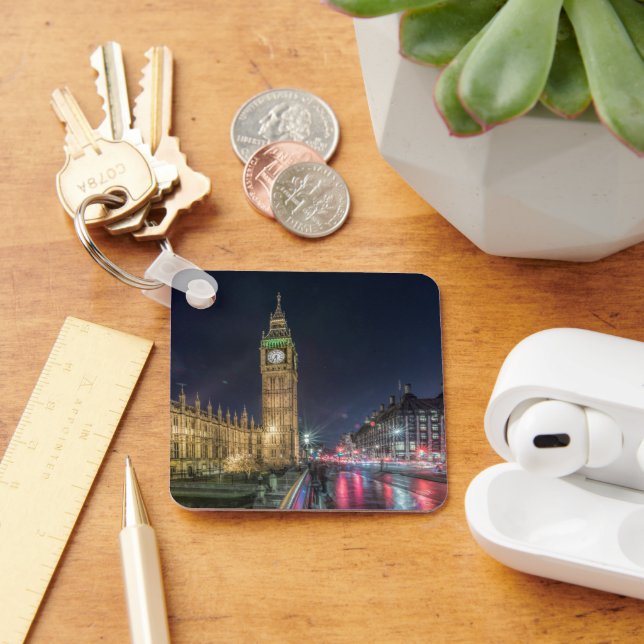 Monuments | Big Ben at Night Key Ring (Desk)