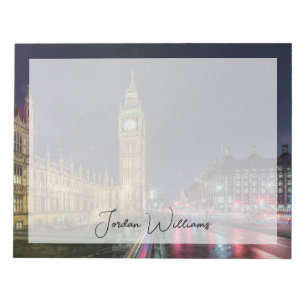 Monuments Big Ben at Night Notepad