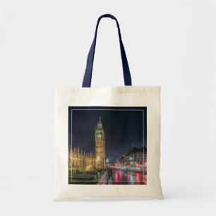 Monuments Big Ben at Night Tote Bag