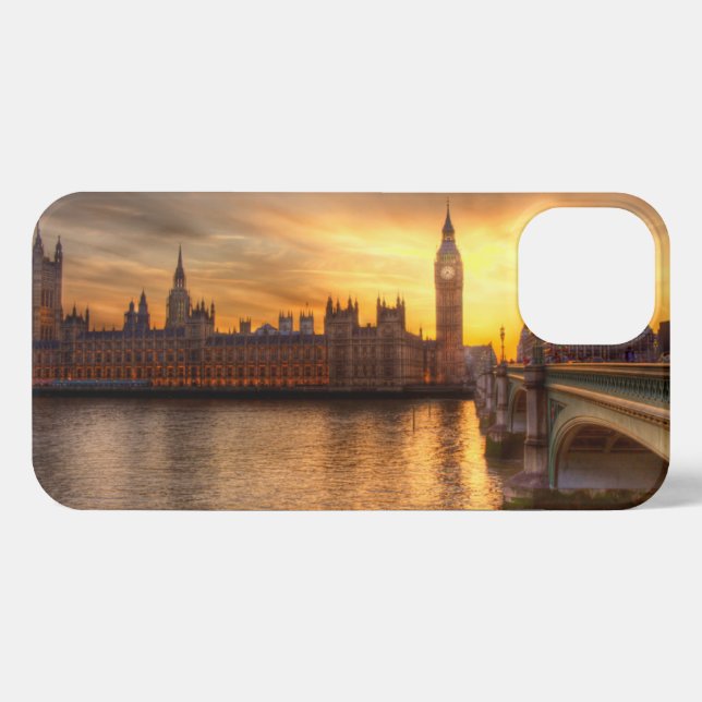 Monuments | Big Ben & Houses of Parliament iPhone Case (Back Horizontal)