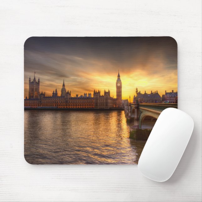 Monuments | Big Ben & Houses of Parliament Mouse Mat (With Mouse)