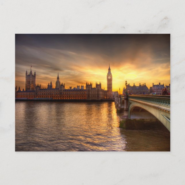 Monuments | Big Ben & Houses of Parliament Postcard (Front)