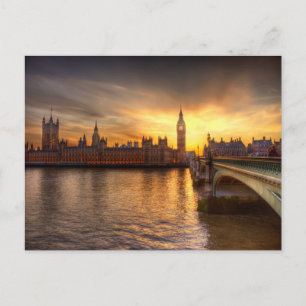 Monuments   Big Ben & Houses of Parliament Postcard