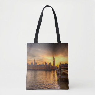 Monuments Big Ben & Houses of Parliament Tote Bag