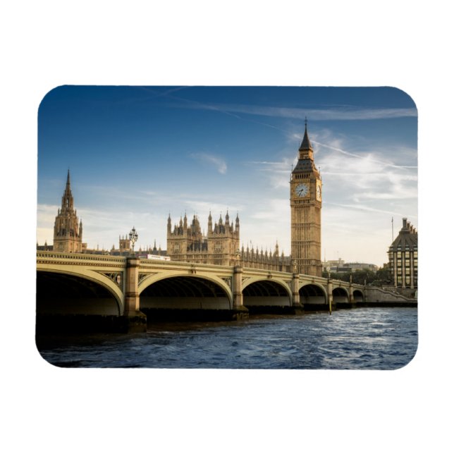 Monuments | Big Ben, London England Magnet (Horizontal)