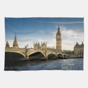 Monuments Big Ben, London England Tea Towel