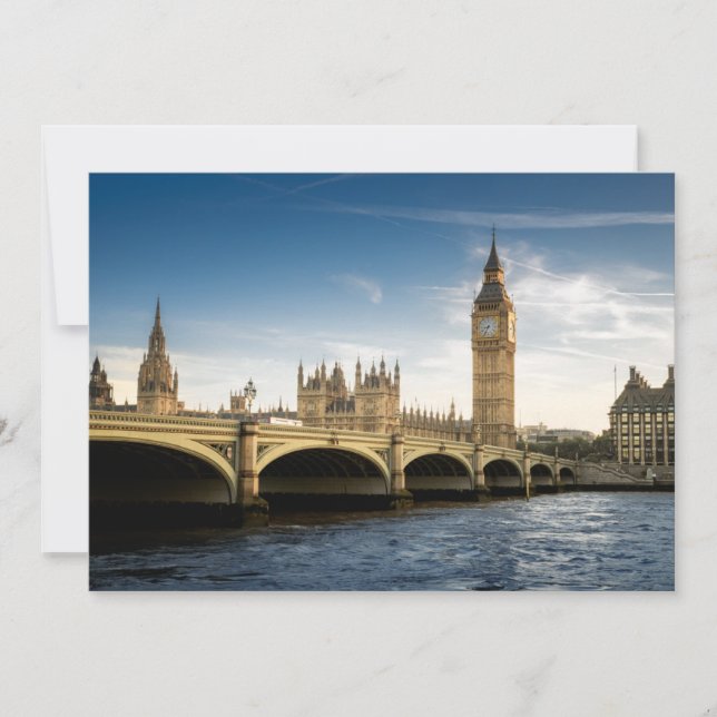 Monuments | Big Ben, London England Thank You Card (Front)