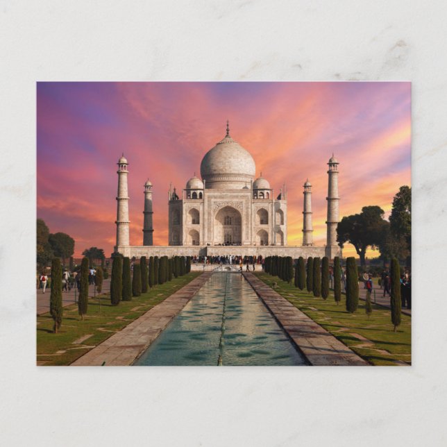 Monuments | Colourful View of the Taj Mahal Postcard (Front)