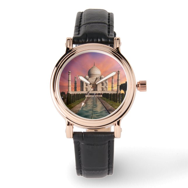 Monuments | Colourful View of the Taj Mahal Watch (Front)