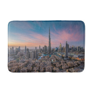 Monuments   Dubai Cityscape Bath Mat