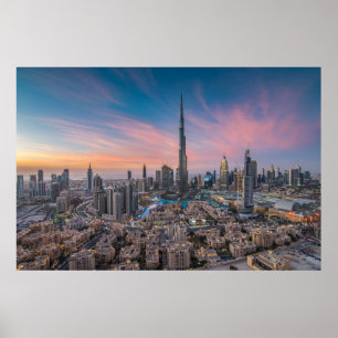 Monuments   Dubai Cityscape Poster