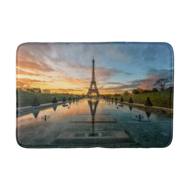 Monuments | Eiffel Tower Sunrise Bath Mat (Front)