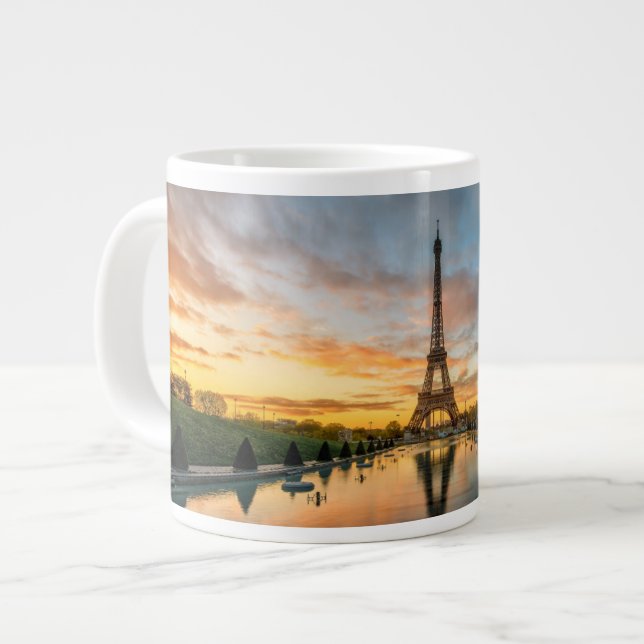 Monuments | Eiffel Tower Sunrise Large Coffee Mug (Front Left)