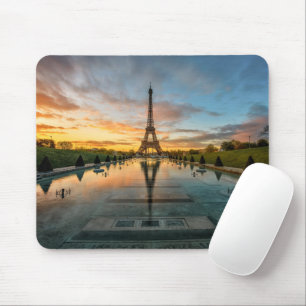Monuments   Eiffel Tower Sunrise Mouse Mat