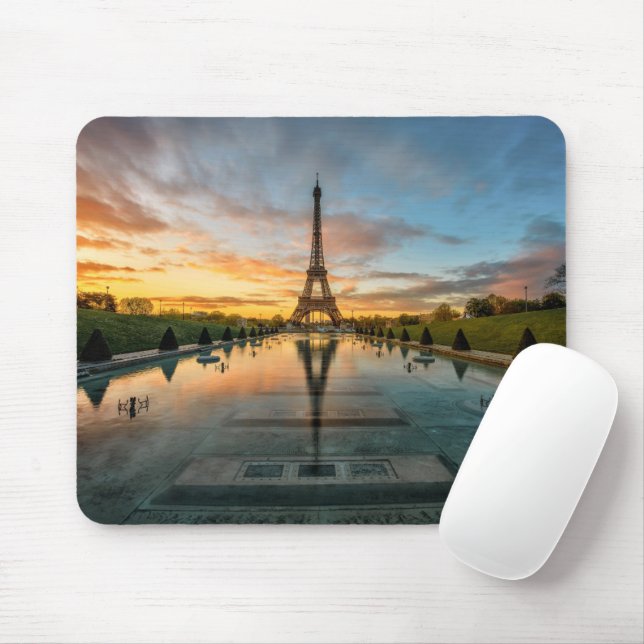 Monuments | Eiffel Tower Sunrise Mouse Mat (With Mouse)