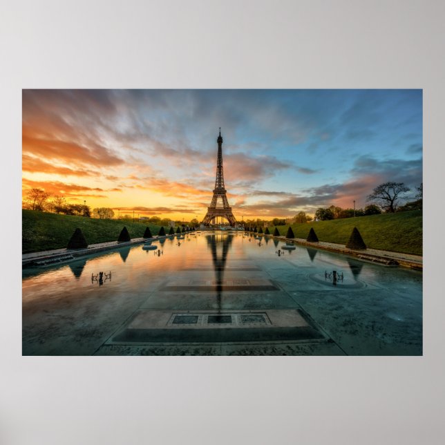 Monuments | Eiffel Tower Sunrise Poster (Front)