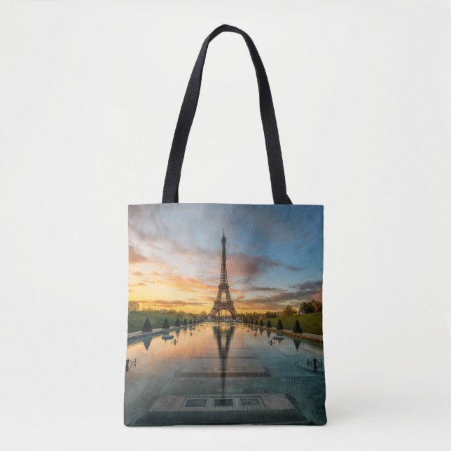 Monuments | Eiffel Tower Sunrise Tote Bag (Front)
