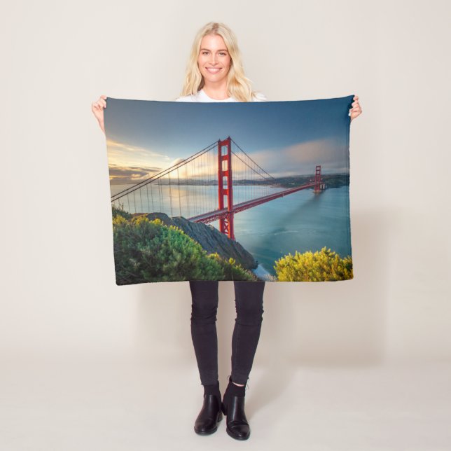 Monuments | Golden Gate San Francisco Fleece Blanket (In Situ)