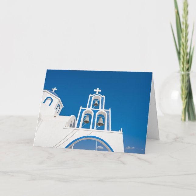 Monuments | Greek Blue Dome Church Card (Front)